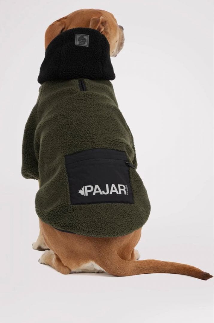 PAJAR 犬用フード付きコート オリーブグリーン
