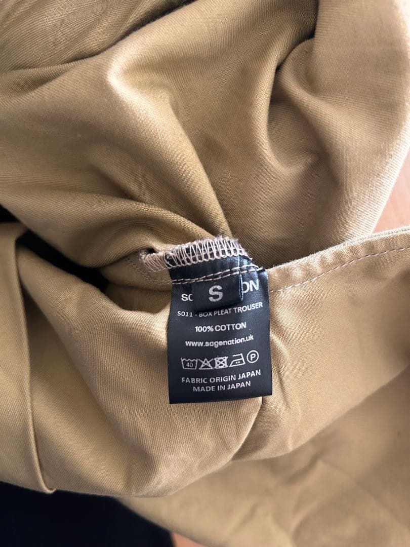 SageNation ボックスプリーツパンツ