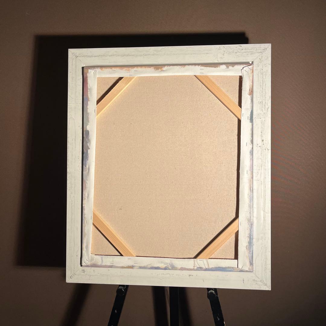 手書き油絵 クロード・モネ 積みわら 雪の効果 額付 絵画 インテリア 油彩画