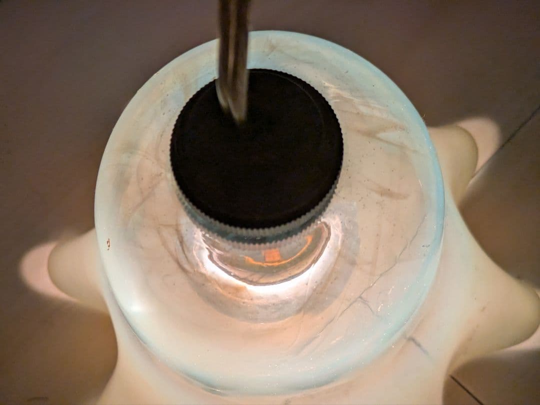 イギリス ヴァセリンガラス アンティーク シェード ガラス 照明