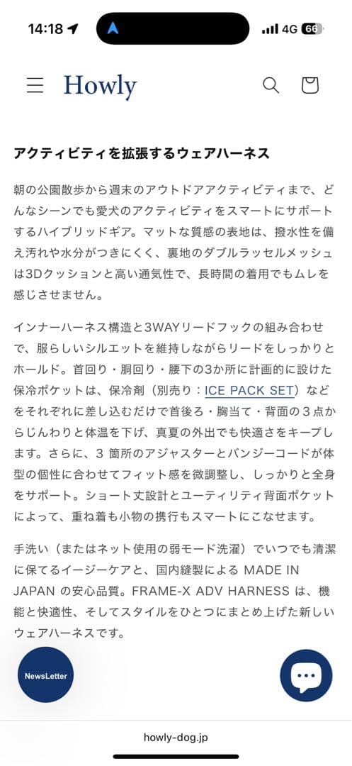 【Mサイズ黒】 試着のみHowly FRAME-X ADV HARNESS