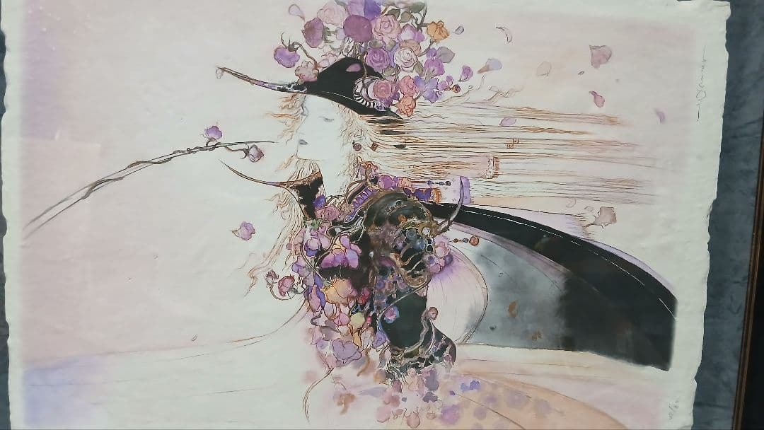 最終値下げ！ 天野喜孝 薔薇姫フレスコ画 作品証明書付き