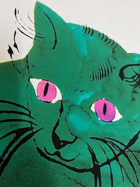 額装済/Green Cat/アンディ ウォーホル/アート/ポスター/インテリア