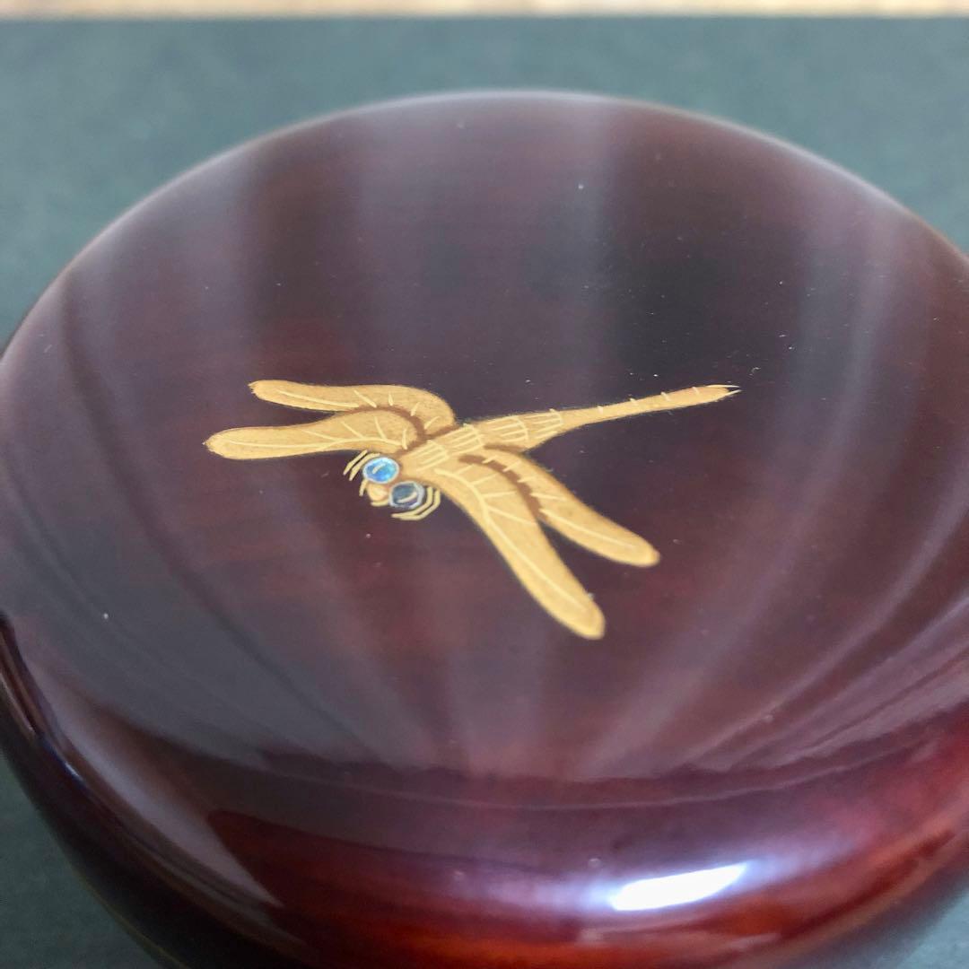 和田瑾斎 蜻蛉蒔絵平棗 共箱 茶道具