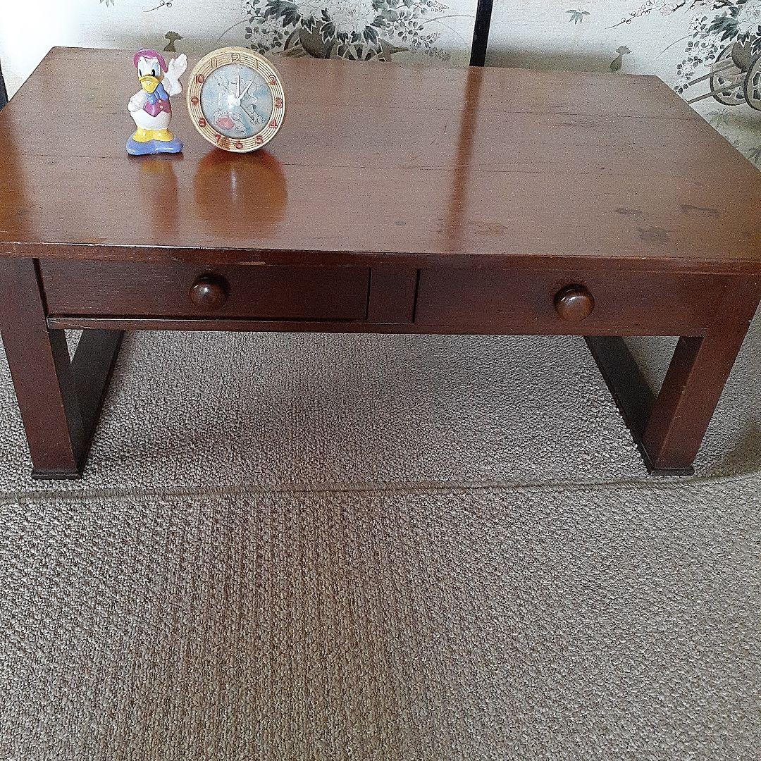 文机　木製机　古道具　古民家　ローテーブル