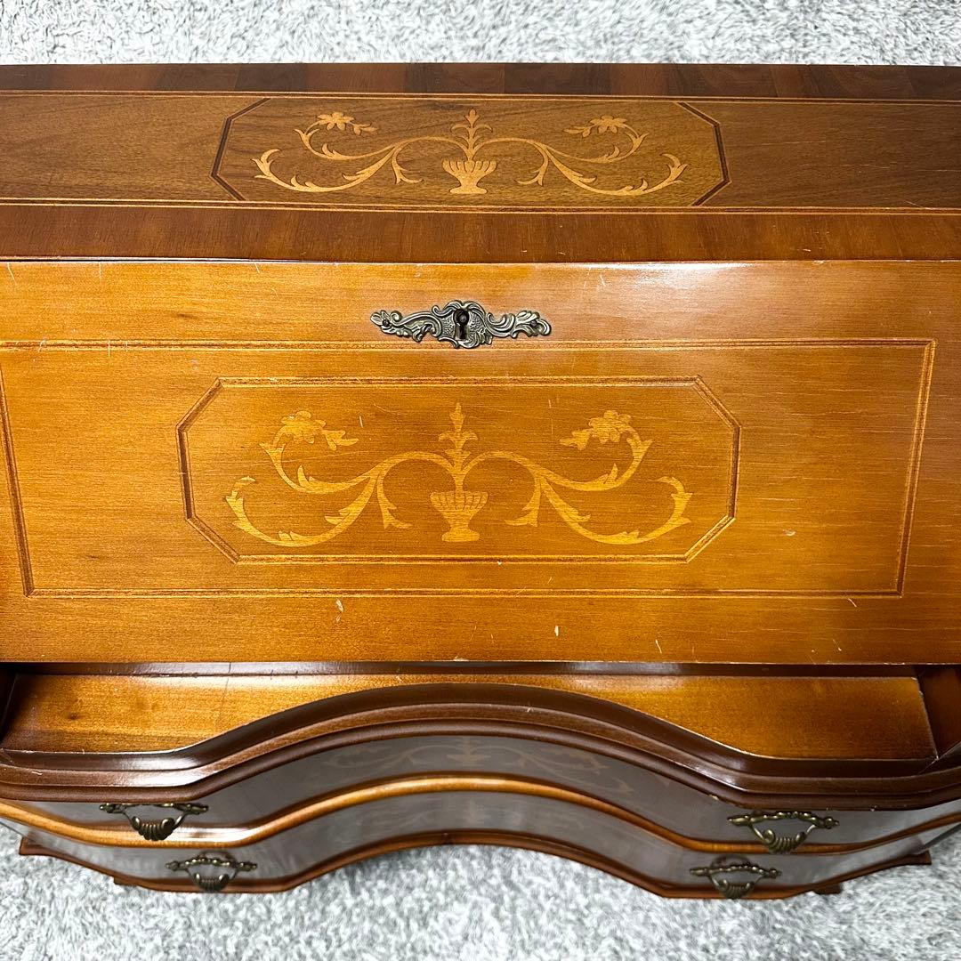 Tarocco ライティングビューロー　キャビネット　イタリア製　象嵌 猫脚