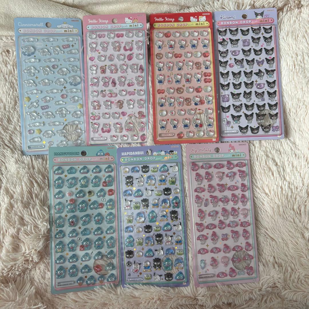 ボンボンドロップシール ミニ サンリオ 7種コンプ まとめ売り
