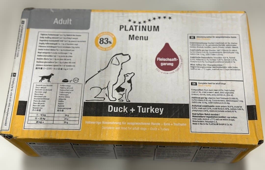 PLATINUM(プラチナム)ウェットドックフード4箱分