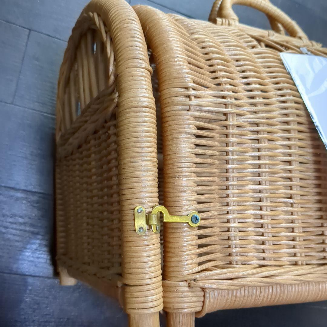 籐製ペットキャリーバスケット