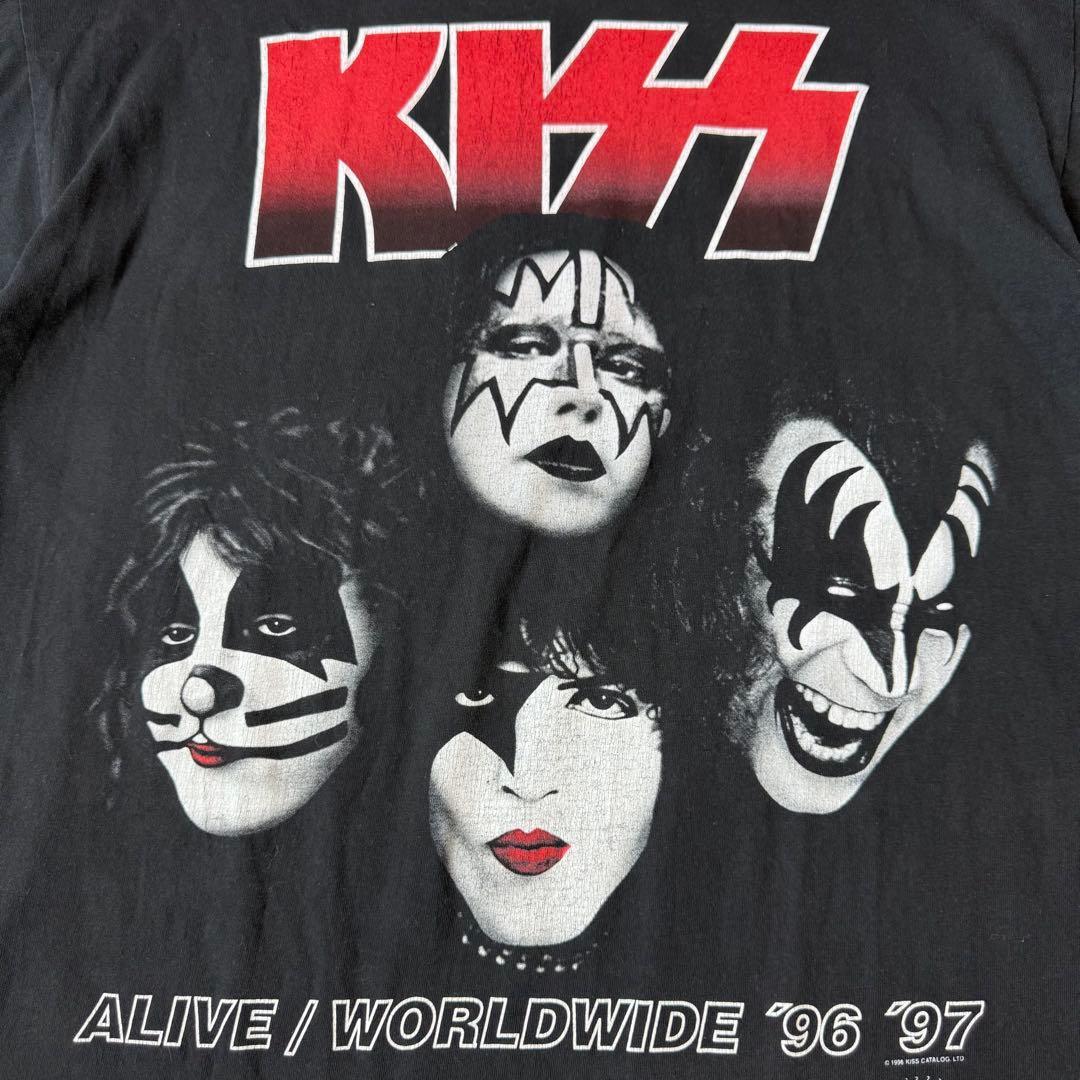 90s ロゼ着用 KISS キス ツアー 両面 Tシャツ バンド