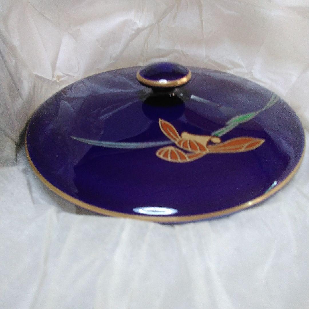 昭和レトロビンテージ上品綺麗蓋付モダン香蘭社木箱入り湯呑みセット(新品未使用)