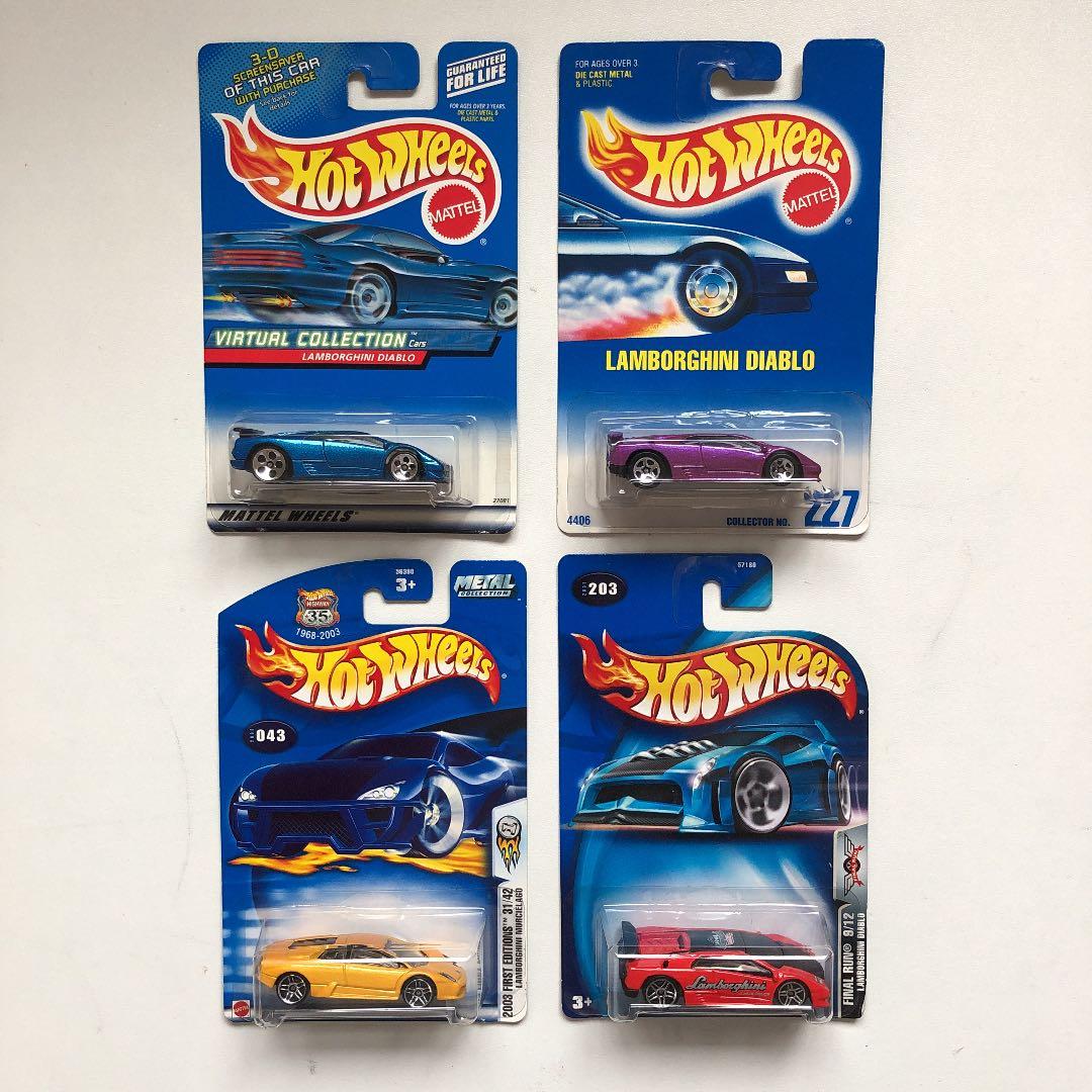 ホットウィール　ランボルギーニ　Ｖ１２モデル　４台セット　未開封品