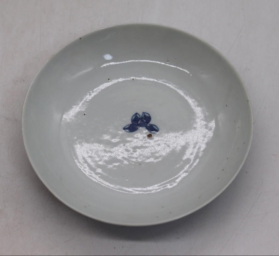 中国　清時代　康熙年製　染付龍紋皿　送料込み250731