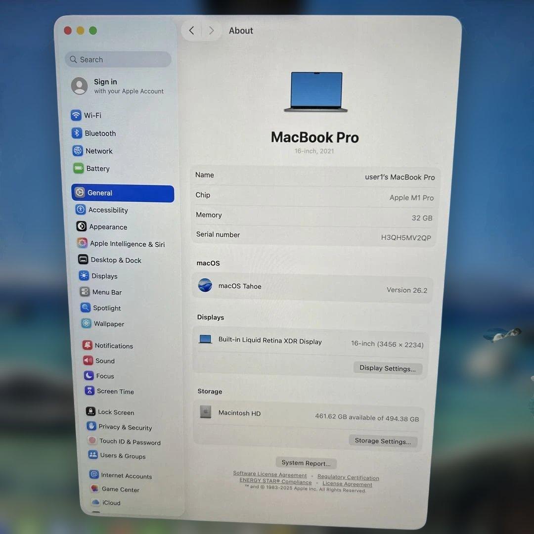 極美品MacBookPro 16インチ M1 32GB500GB 16core