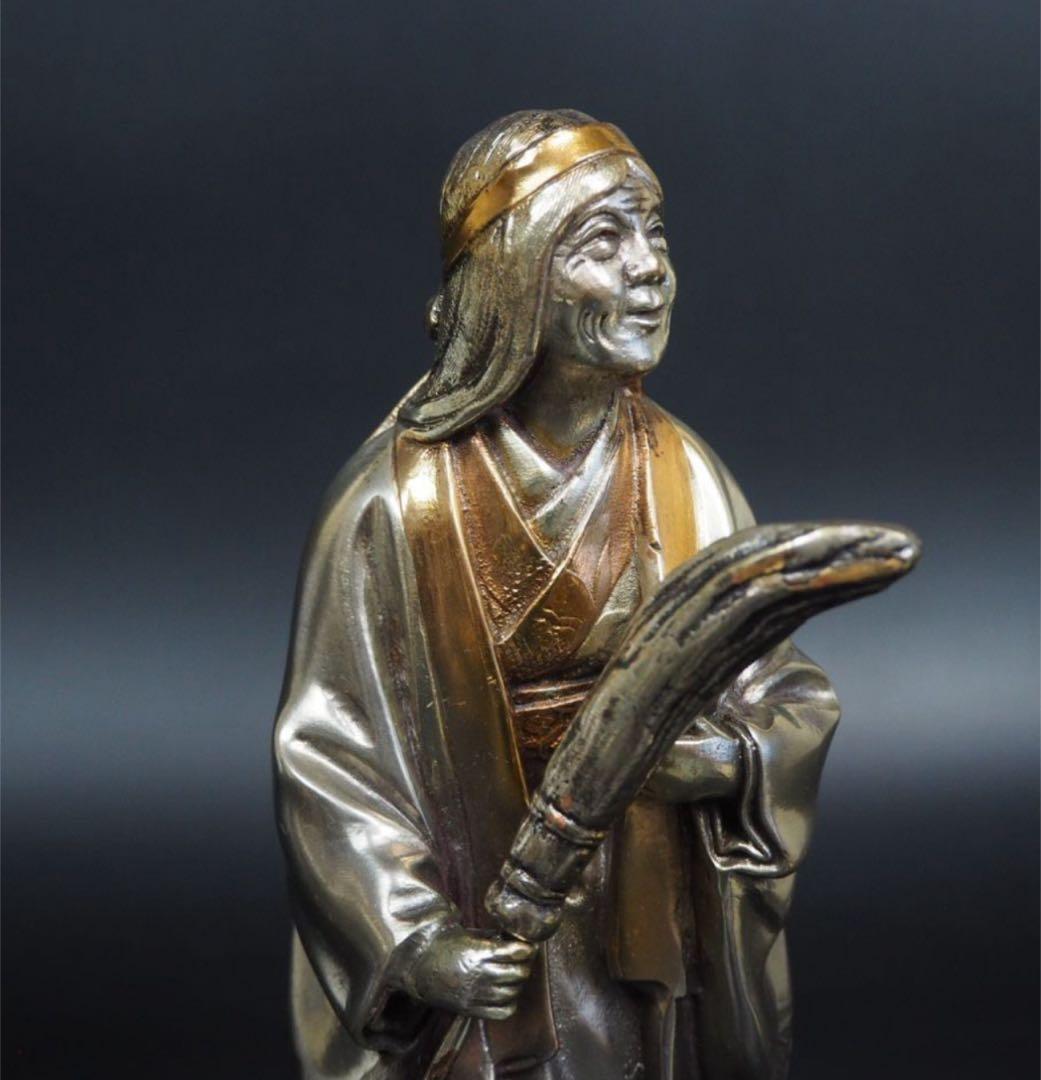 送料無料　銅製高砂置物　夫婦円満、長寿　縁起物