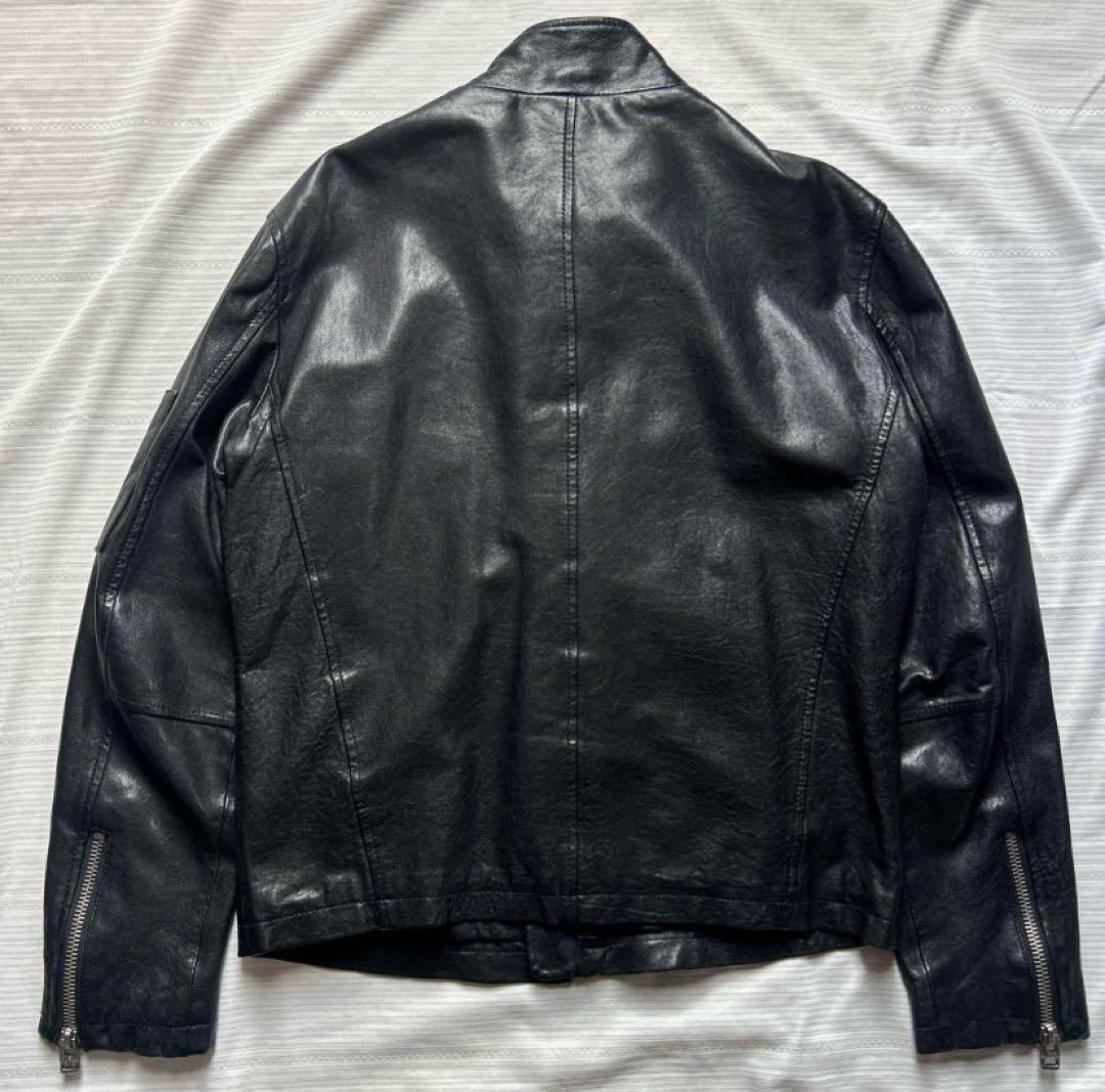 90s Dieselシングルライダース レザージャケット 羊革 size L