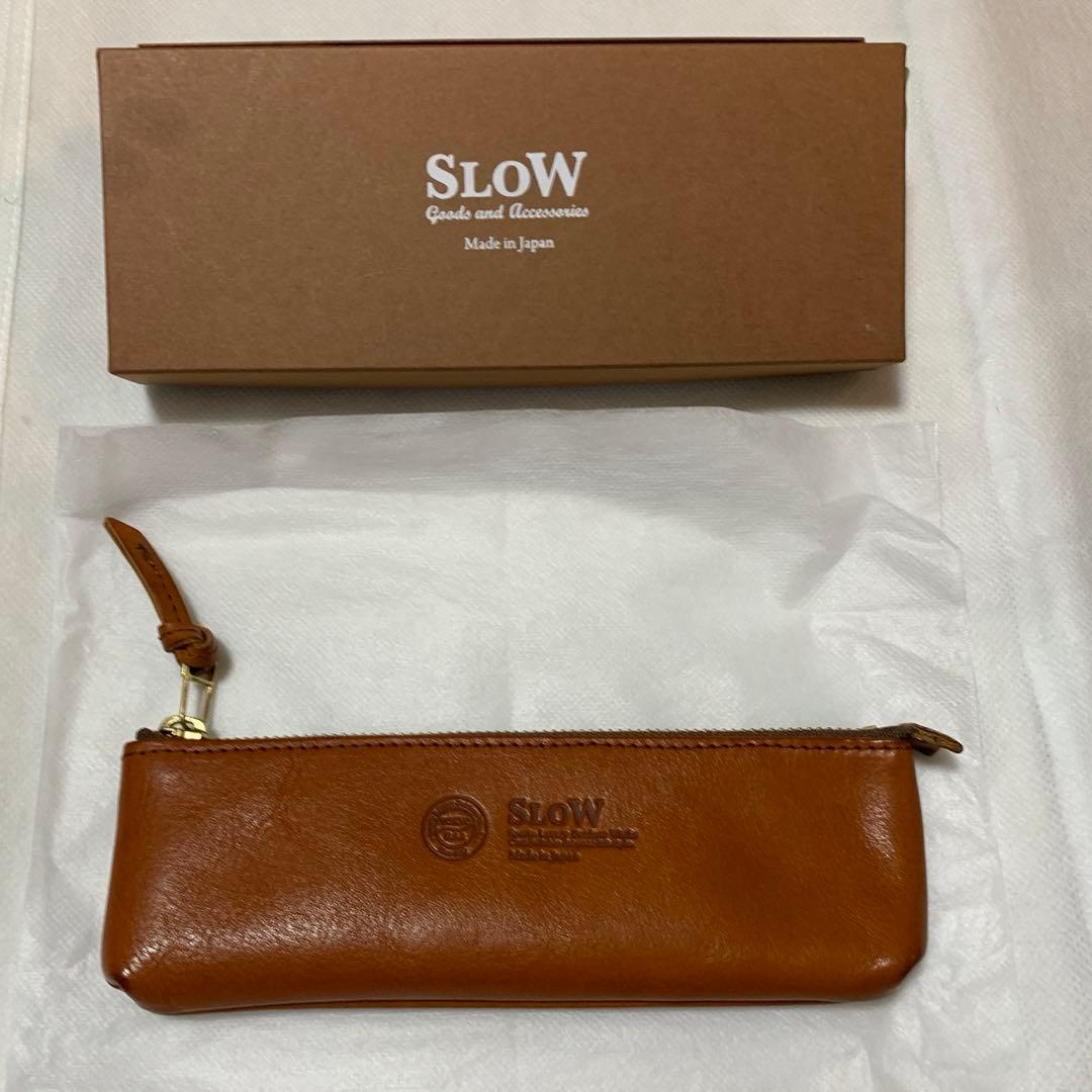 SLoW レザー 筆箱 ブラウン 箱付き