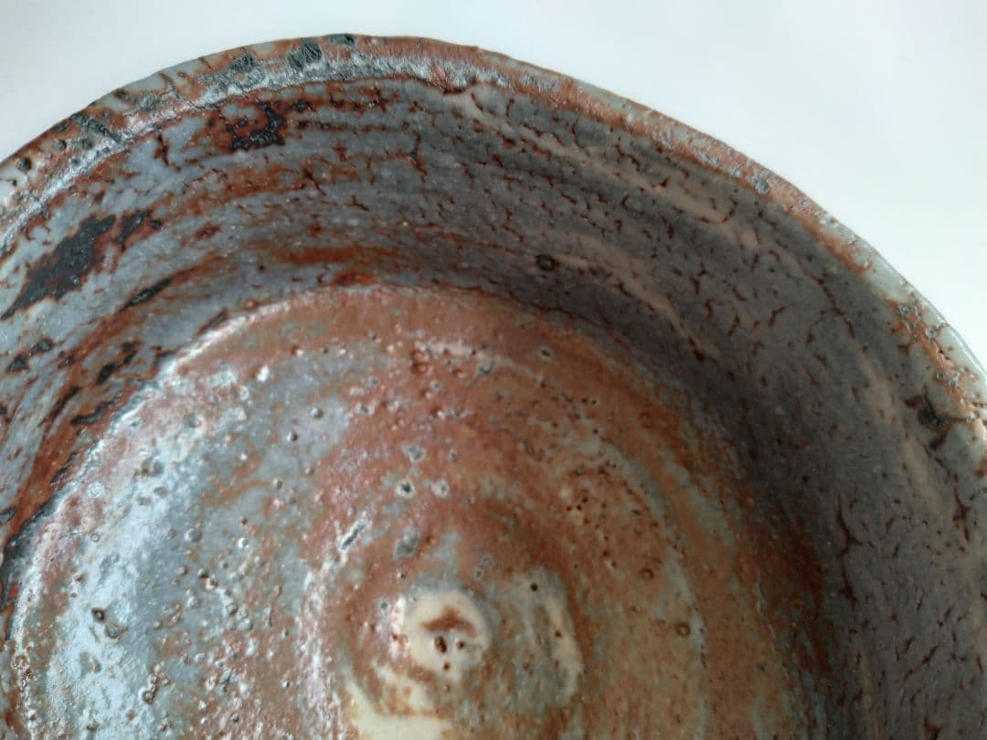 加藤健二　陶求庵　鼠志野茶碗　茶道具　抹茶碗