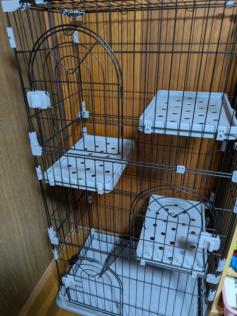 大型キャットケージ 3段式
