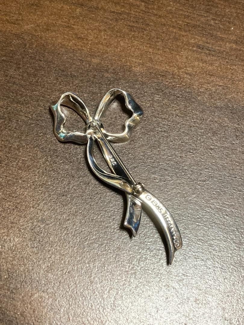 ティファニー リボン ブローチ シルバー 925 1985