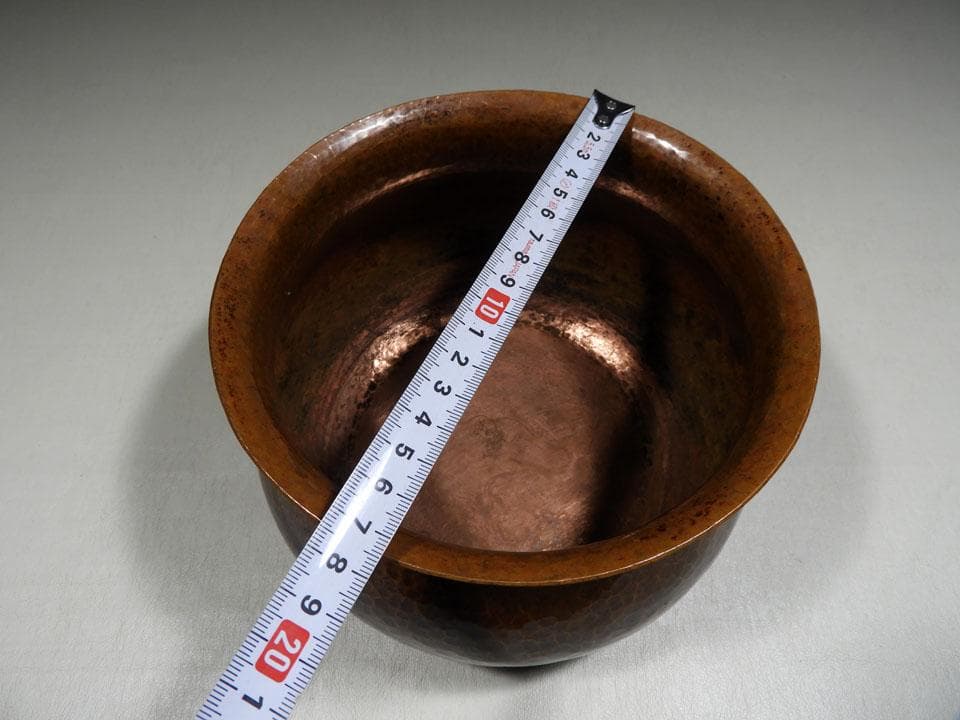 ●清雅堂造 別注一品物 西方正 打上 銅 建水 銀摘 さやえんどう 略歴栞 共箱