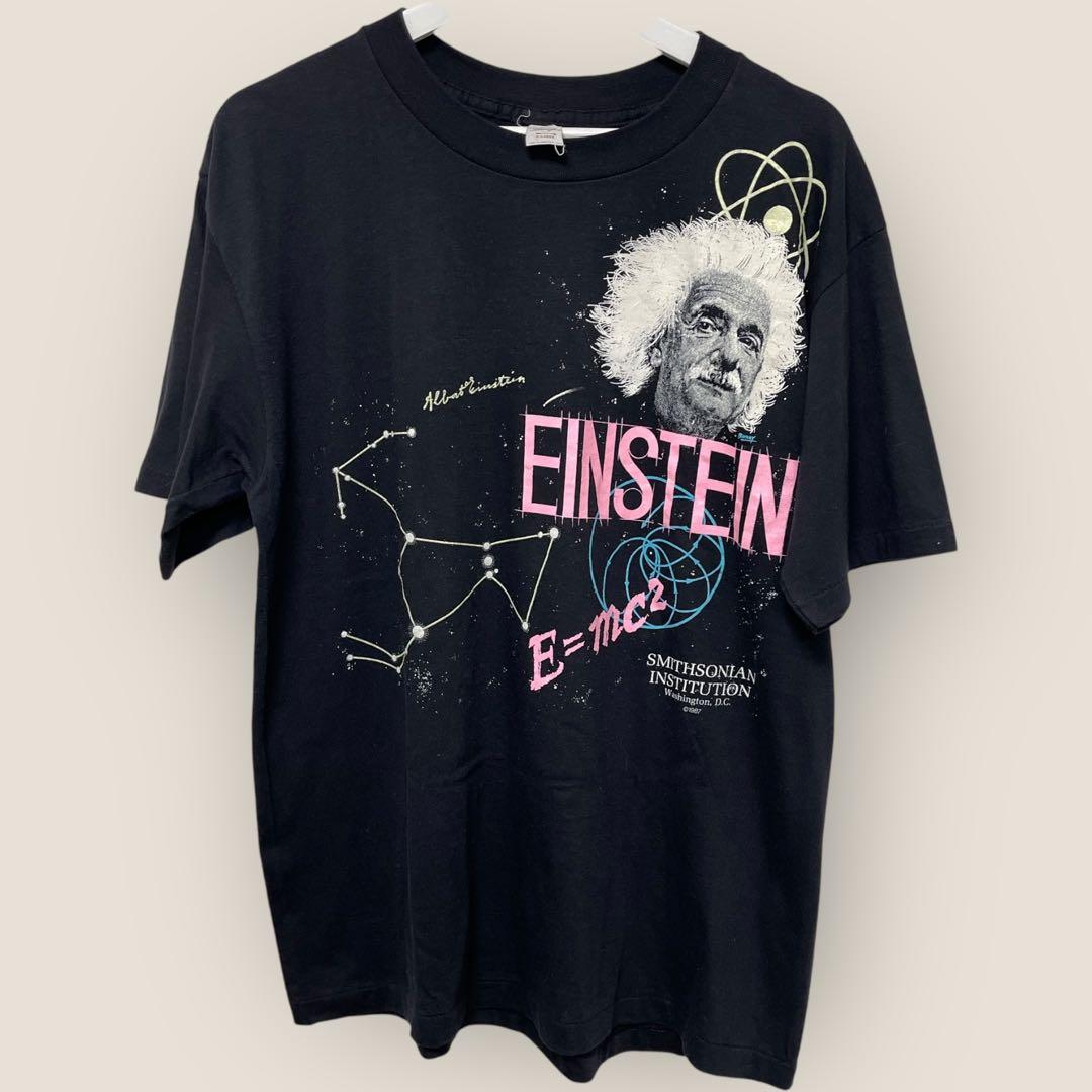 80s アインシュタイン　ヴィンテージT 偉人　アート　USA製　希少