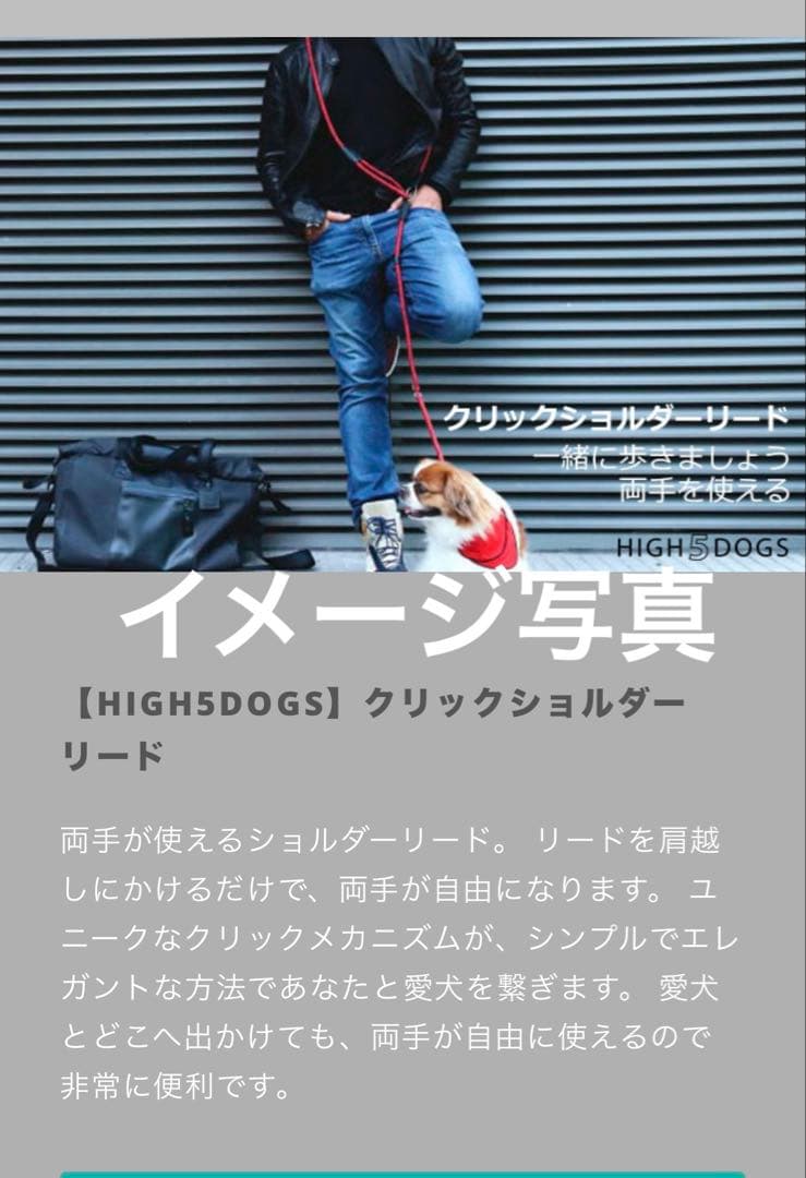 斜めがけリード　多頭飼い　HIGH5DOGD 小型犬