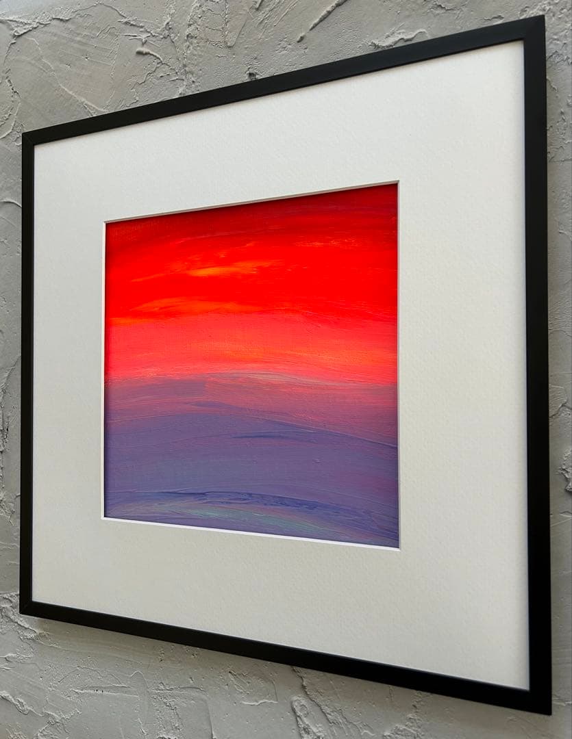 原画/抽象画/モダンアート/現代アート/アクリル画 TWILIGHT 海 空