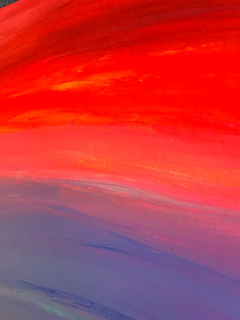 原画/抽象画/モダンアート/現代アート/アクリル画 TWILIGHT 海 空