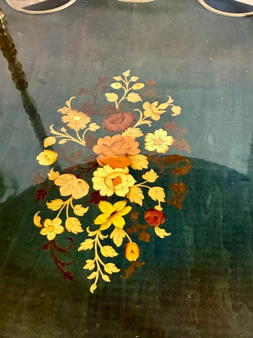 管444☆イタリア製☆アンティーク☆象嵌細工☆キッチンワゴン