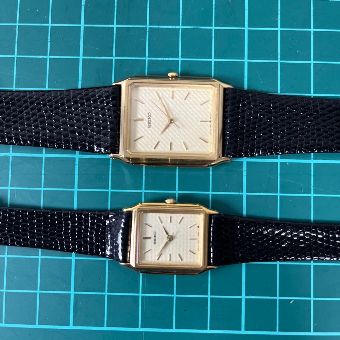 (h) セイコー　クォーツ腕時計 ペア　ゴールド　5E31・7321 訳あり