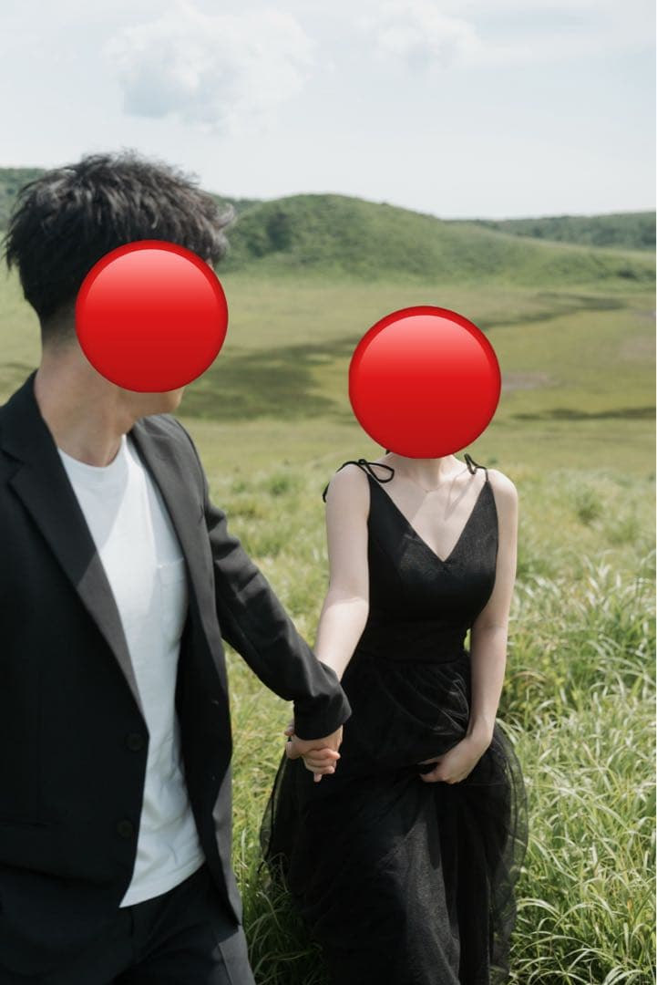 パーティードレス ブラック 前撮り ブライダル ロングドレス カラードレス