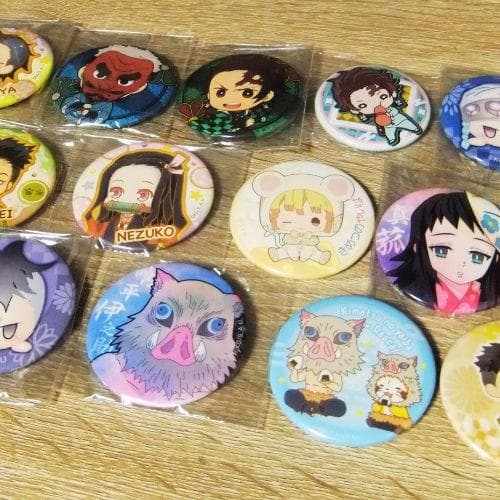 鬼滅の刃 キャラグッズ　胡蝶・煉獄・禰豆子・炭治郎 ほか▶バッチ・ラバー ほか