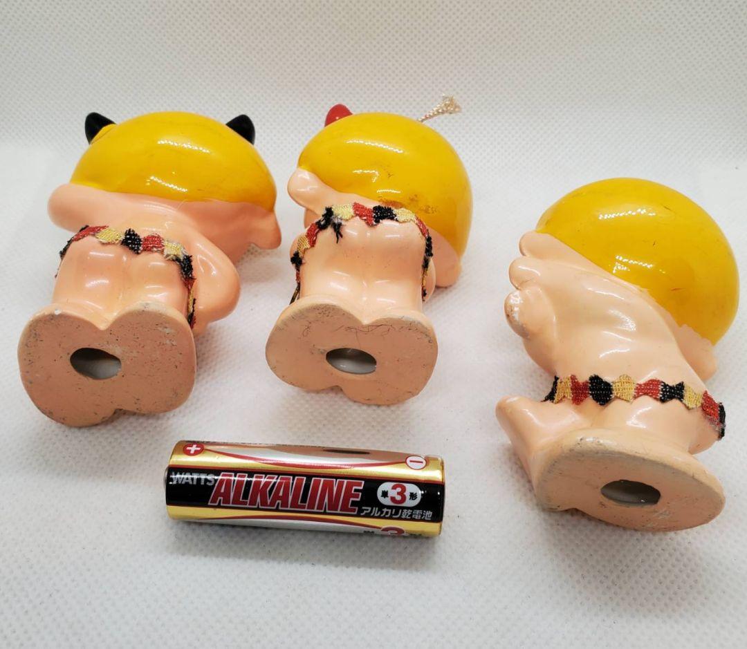 陶器製　鬼の子　かみなり様　レトロ　雑貨　オーナメント