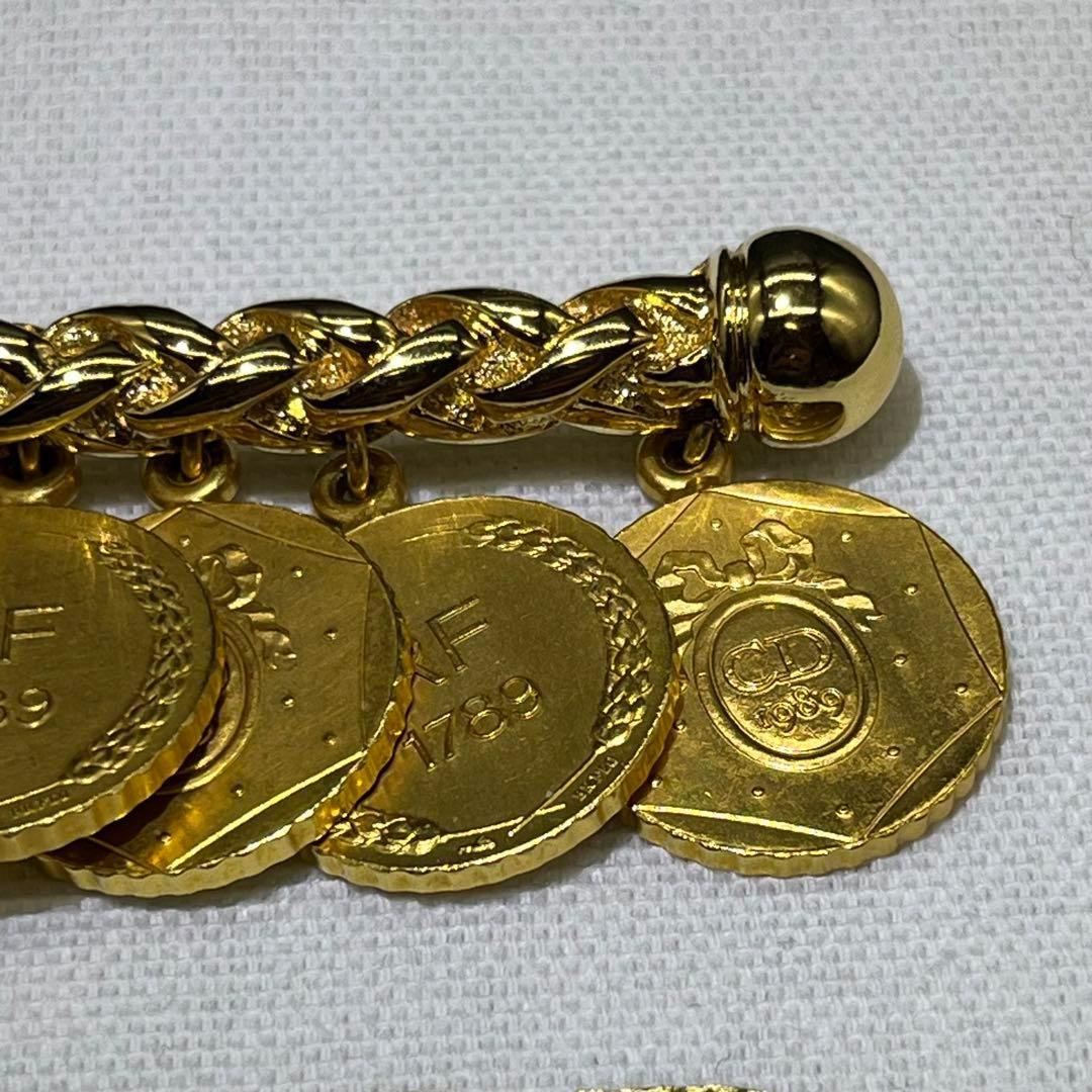 【極美品】クリスチャンディオール　ブローチ　　ゴールド　ビンテージ