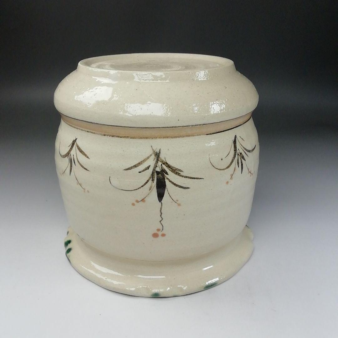 Ｔ１９２　水指　『弥七田織部』『桃山窯　林英仁』　共箱　茶道具