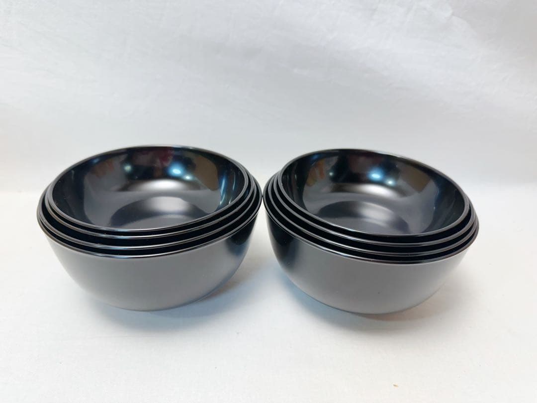 未使用 懐石道具 黒塗 四つ椀 小丸椀 2客揃 汁椀