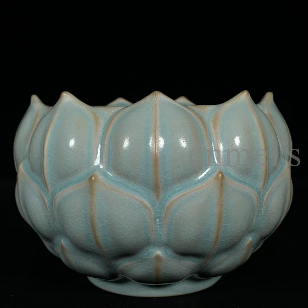 中国古美術・旧蔵宋汝窯蓮花洗・青釉・香炉・香道具・書道・陶器・茶道具・文房置物