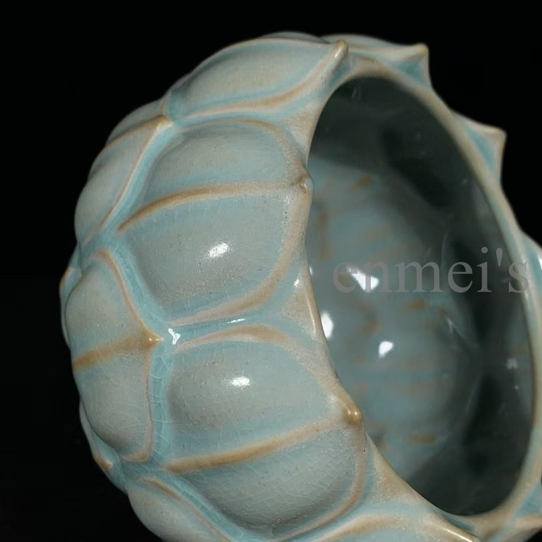 中国古美術・旧蔵宋汝窯蓮花洗・青釉・香炉・香道具・書道・陶器・茶道具・文房置物