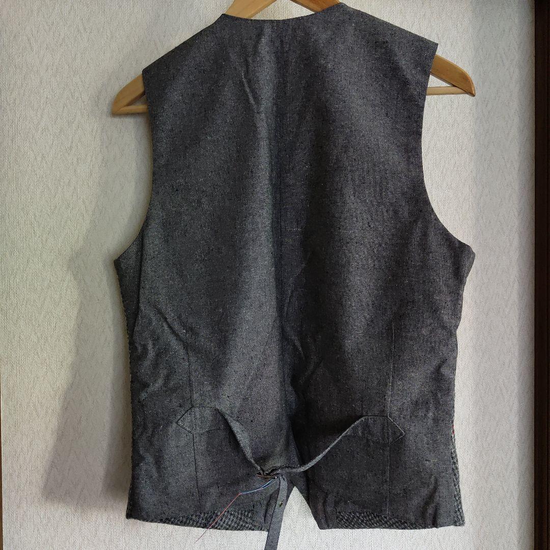 Harris Tweed チェック柄 スーツベスト Lサイズ