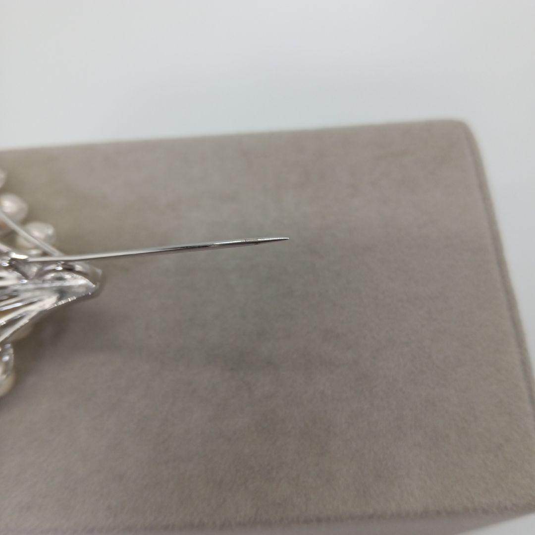 1-1893【美品】アコヤ ベビーパール SILVER ブローチ レディース
