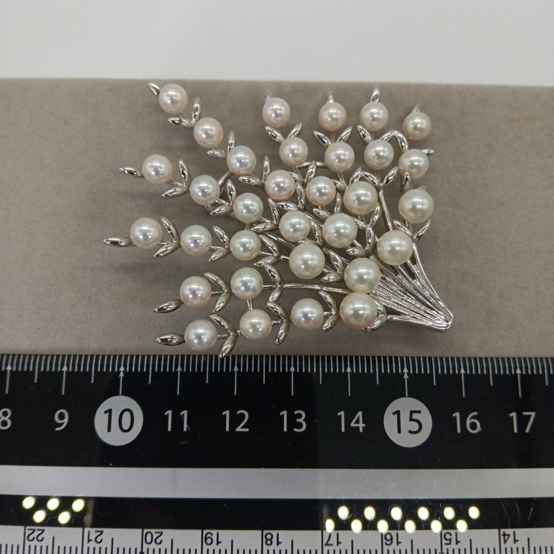 1-1893【美品】アコヤ ベビーパール SILVER ブローチ レディース