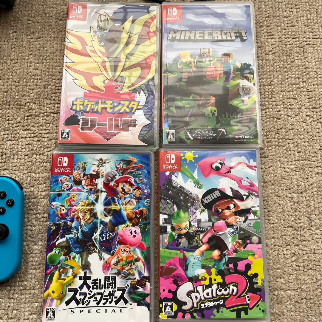 Nintendo Switch 本体 赤・青 + ゲーム4本セット