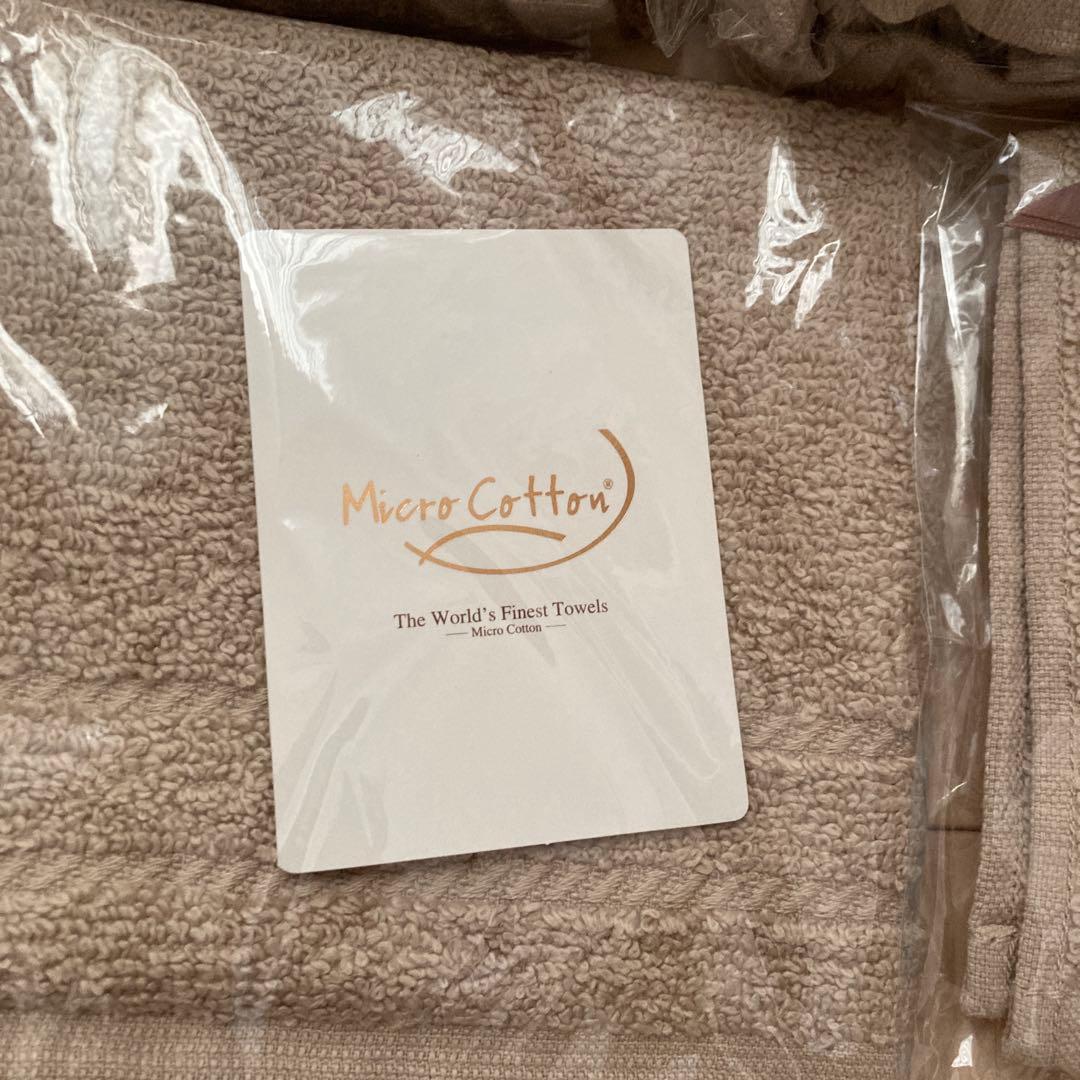 マイクロコットンバスタオル、ハンドタオルセット