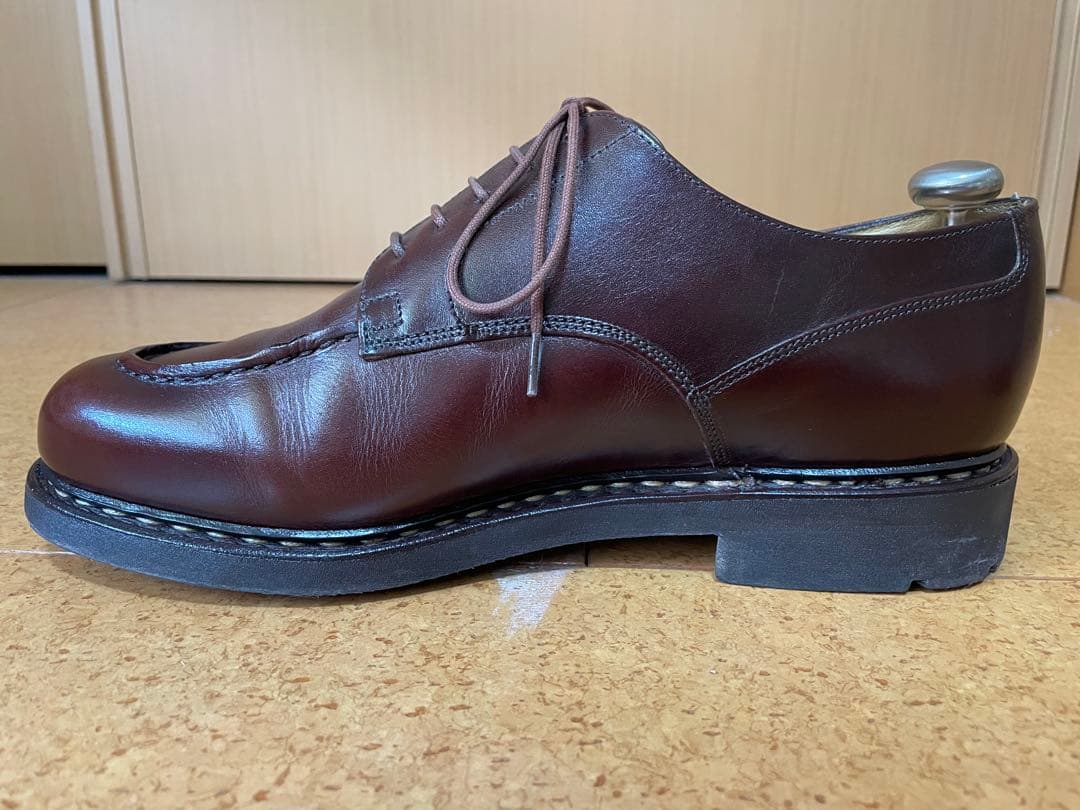 パラブーツ　シャンボード　カフェ　UK8.5 シューツリー付き　良革質