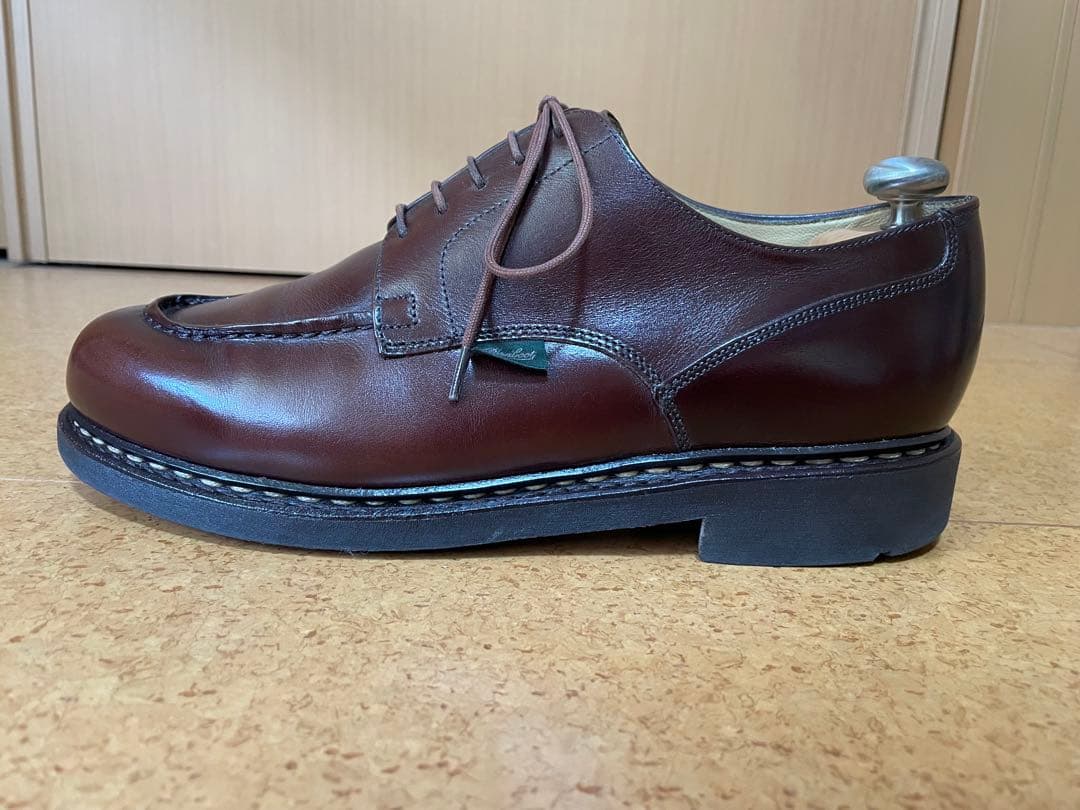 パラブーツ　シャンボード　カフェ　UK8.5 シューツリー付き　良革質