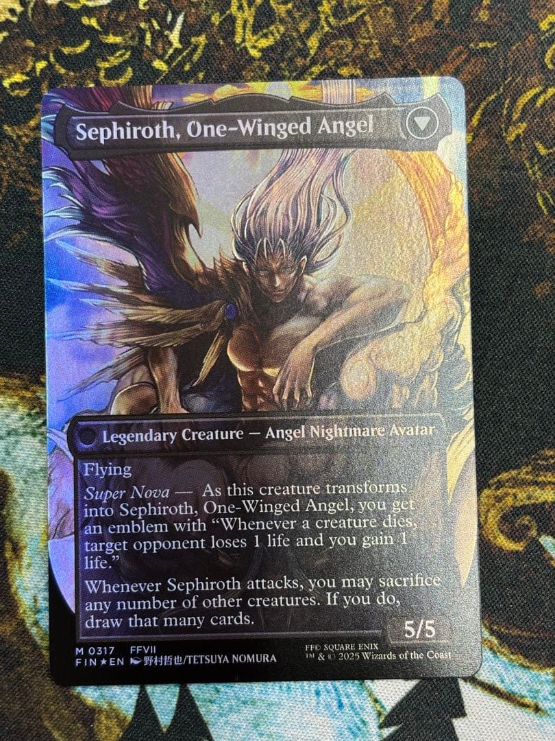 「FF・MTG英語版」[ボーダーレス]威名のソルジャー、セフィロスFOIL