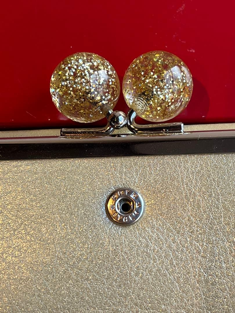 【新品未使用】CHARLES JOURDAN ゴールド　がま口　ケース