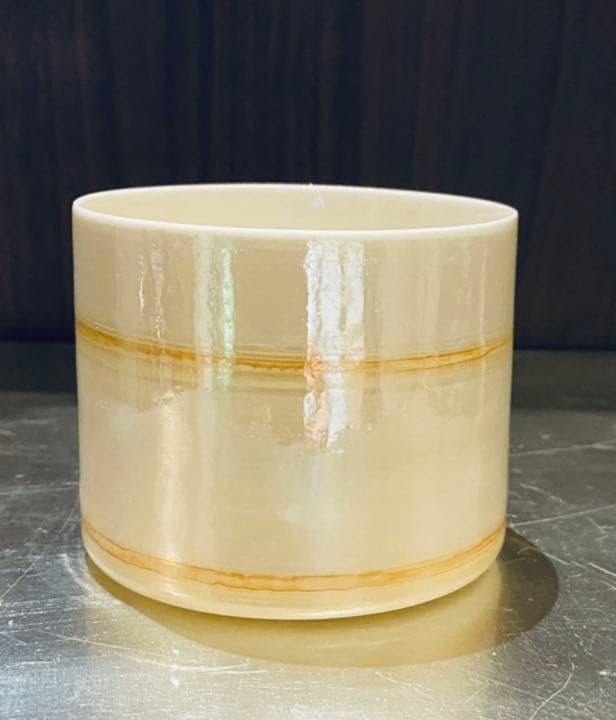 旅茶碗　半筒形　モダン　シェルのような輝き　茶箱　茶道