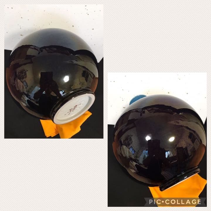 【特大】人間国宝 三代 徳田八十吉作 （正彦銘）碧明釉 壺 管理T71 共箱